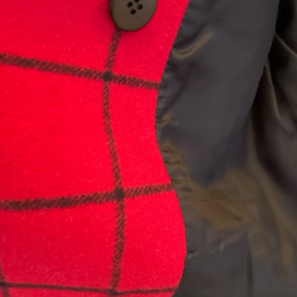 Red & Black Windowpane Jacket - image 6